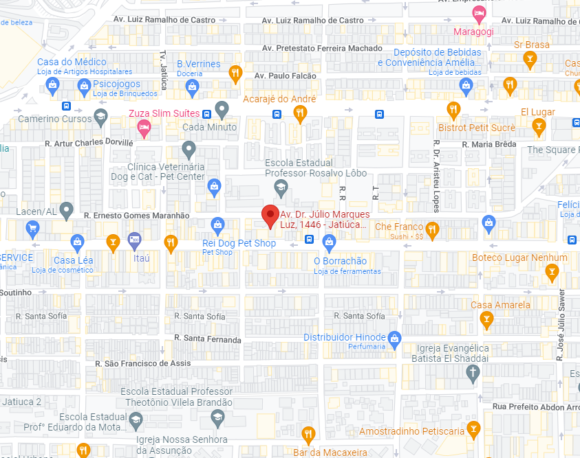 mapa para chegar a clinica